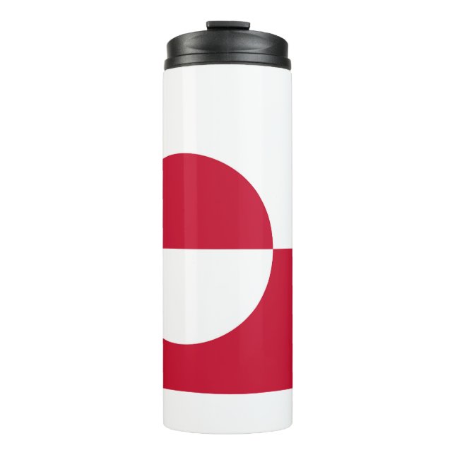 Bouteilles Isothermes Paruline thermique avec drapeau du Groenland (Devant)