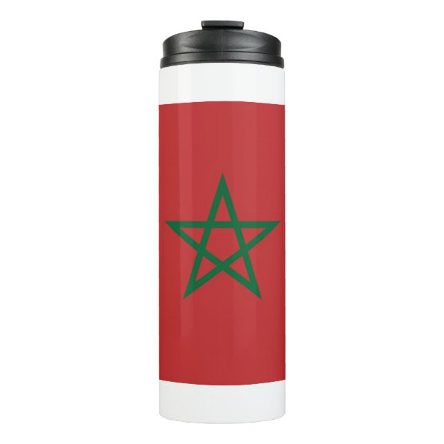 Bouteilles Isothermes Paruline thermique avec drapeau du Maroc (Devant)