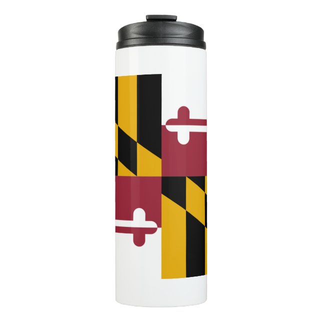 Bouteilles Isothermes Paruline thermique avec drapeau du Maryland, États (Devant)