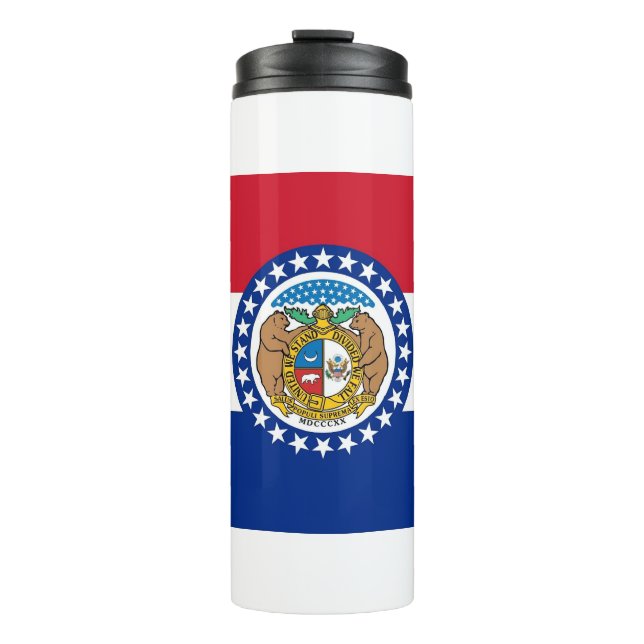 Bouteilles Isothermes Paruline thermique avec drapeau du Missouri, États (Devant)