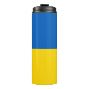 Bouteilles Isothermes Paruline thermique avec drapeau d'Ukraine