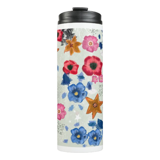 Bouteilles Isothermes Paruline thermique florale (Devant)