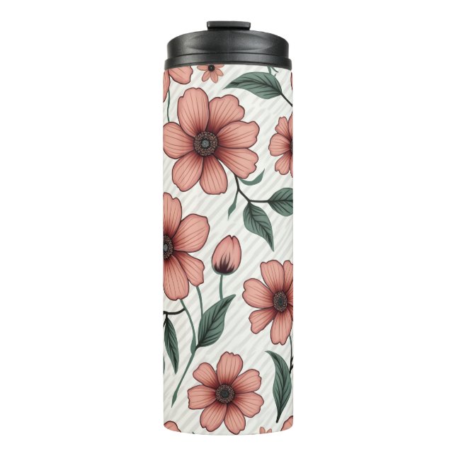 Bouteilles Isothermes Paruline thermique florale (Devant)