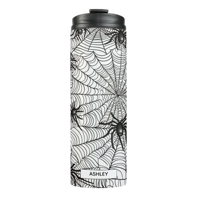 Bouteilles Isothermes Paruline thermique Halloween Spider Web personnali (Devant)
