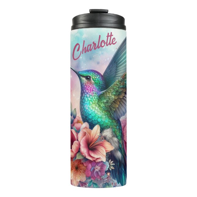 Bouteilles Isothermes Paruline thermique pour colibri personnalisé (Devant)