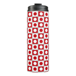 Bouteilles Isothermes Paruline thermique rouge et blanc Abstrait moderne