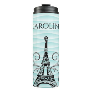 Bouteilles Isothermes Paruline thermique turquoise Tour Eiffel