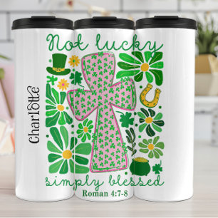 Bouteilles Isothermes Pas Lucky Simplement Bienheureux Cross Graphic