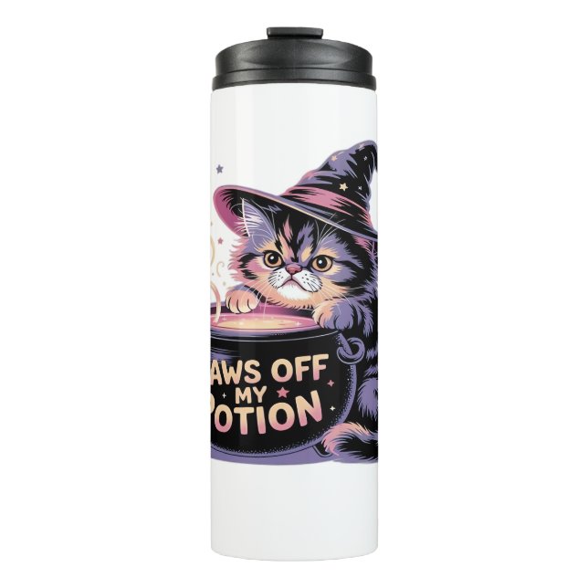 Bouteilles Isothermes Passe De Ma Potion, Kawaii Halloween Witch Cat Cla (Devant)
