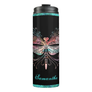 Bouteilles Isothermes Pastel Abstrait Dragonfly Black