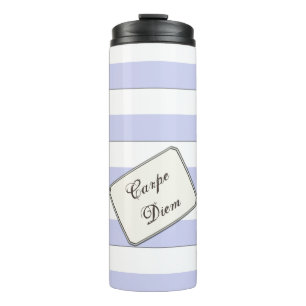 Bouteilles Isothermes Pastel Blue Strips sur n'importe quelle couleur n'