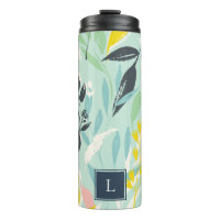 Pastel Folift Motif Monogram Thermal Tumbler