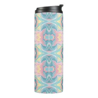 Bouteilles Isothermes Pastel Kaleidoscope Pattern | Pink & Mint Mandala