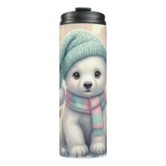 Bouteilles Isothermes Pastel Polar Bear Christmas Pattern