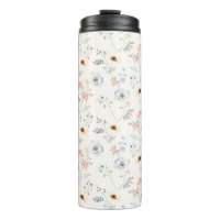 Pastel Poppy Floral Garden Motif