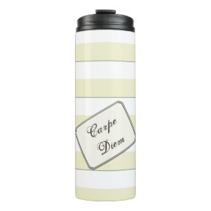 Bouteilles Isothermes Pastel Yellow Strips sur n'importe quelle couleur 