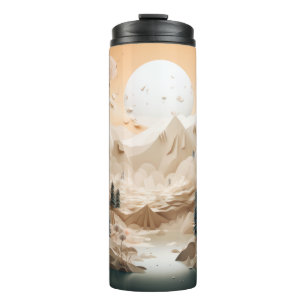 Bouteilles Isothermes Paysage des Montagnes 3d