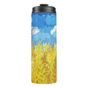 Bouteilles Isothermes Paysage du drapeau ukrainien
