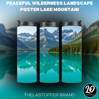 Bouteilles Isothermes Paysage sauvage paisible Poster Lac Mountain