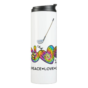 Bouteilles Isothermes Peace Love Golf Cravate-Dye