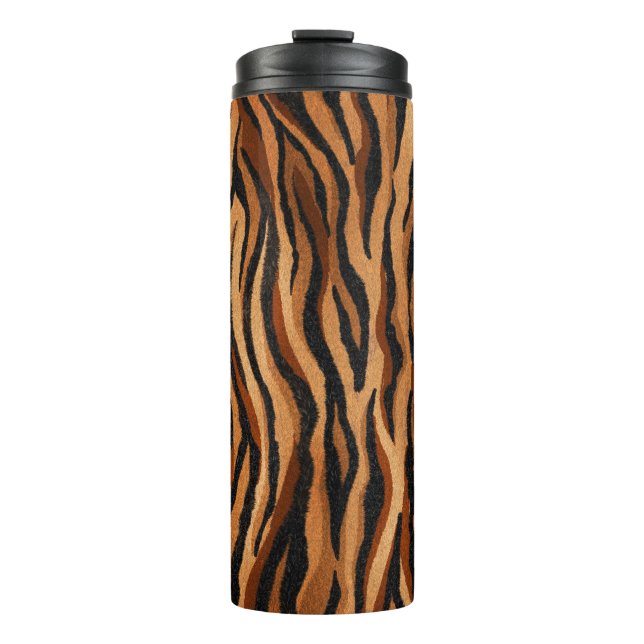 Bouteilles Isothermes Peau de tigre : motif sans couture dessiné à la ma (Devant)
