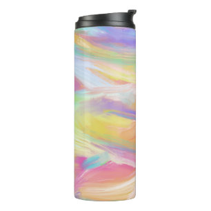 Bouteilles Isothermes Peinture à l'huile arc-en-ciel Abstraite brosses i