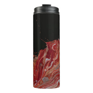 Bouteilles Isothermes Peinture abstraite rouge et blanche