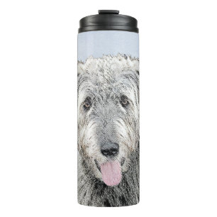 Bouteilles Isothermes Peinture de Wolfhound irlandais - Joli art origina