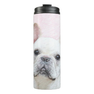 Bouteilles Isothermes Peinture française de Bulldog (Crème/Blanc) - Ar
