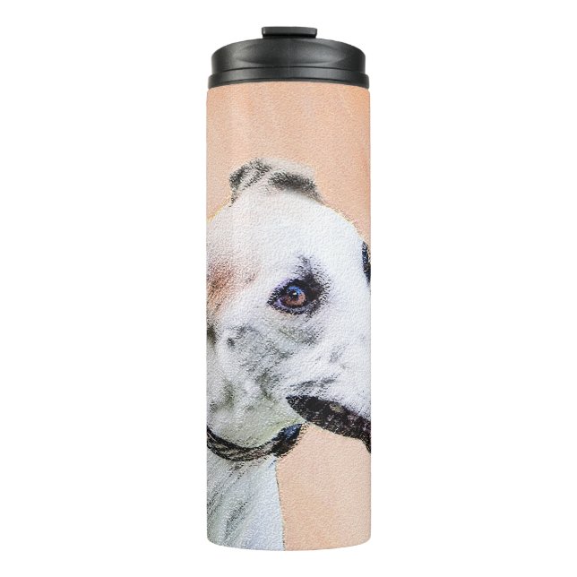 Bouteilles Isothermes Peinture Greyhound - Cute Original Chien Art (Devant)