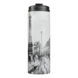 Bouteilles Isothermes Peintures artistiques en noir et blanc.
