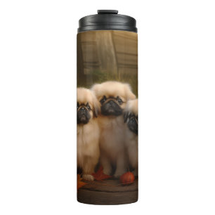 Bouteilles Isothermes Pekingese Chiot Automne Citrouille délice