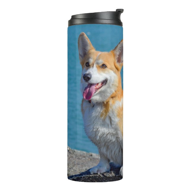 Bouteilles Isothermes Pembroke rouge et blanc Corgi Chien chiot gallois (Tourné sur la gauche)