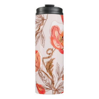 Bouteilles Isothermes Pépites Fleurs Motif sans couture sur un backgr be