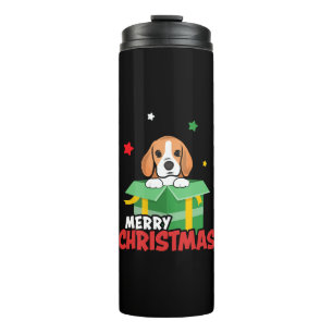 Bouteilles Isothermes Père Noël Beagle Amoureux de Chien Joyeux Noël Xma
