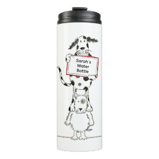 Bouteilles Isothermes Personalised Cute Dog Acrobats Birthday