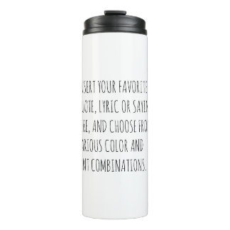 Bouteilles Isothermes Personalize Text Mug with Your Words Customizable