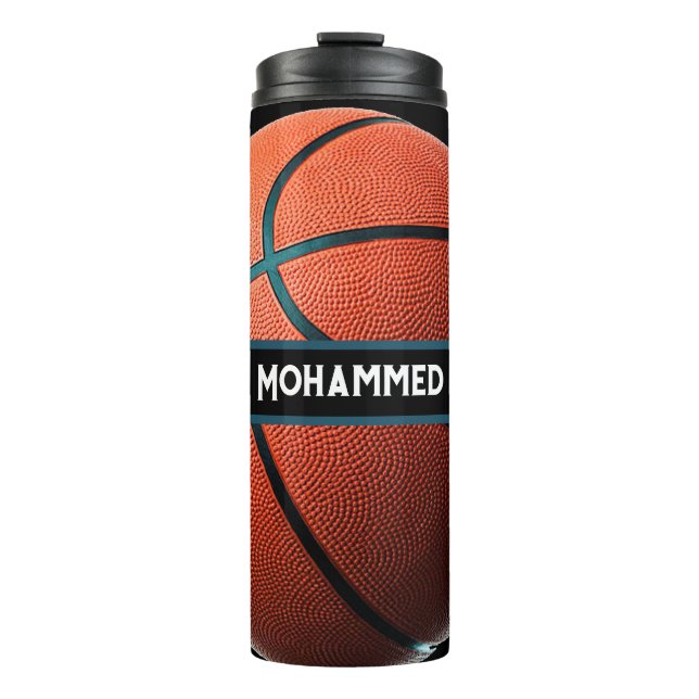 Bouteilles Isothermes Personalized Basketball Water Bottle Custom Sport (Devant)