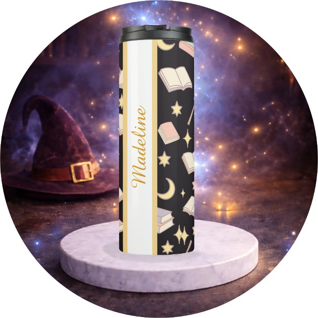 Bouteilles Isothermes Personalized Bookish Girly Dark Magic Cute Name (Créateur téléchargé)