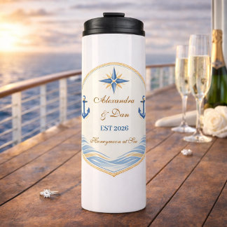 Bouteilles Isothermes Personalized Nautical Honeymoon Crest