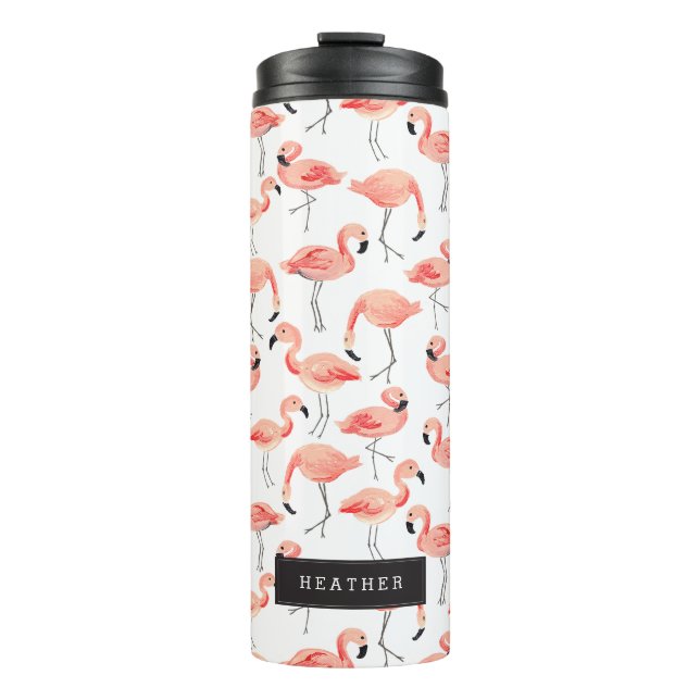Bouteilles Isothermes Personnalisé | FLAMANT ROSE (Devant)