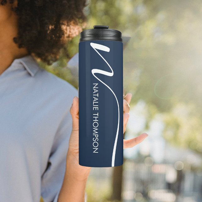 Bouteilles Isothermes Personnalisé Monogramme Personnalisé Avec Nom Mari (Créateur téléchargé)