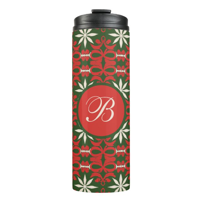 Bouteilles Isothermes Personnalisé Vintage de Noël / modèle hivernal (Devant)