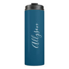 Personnaliser le nom blanc Script vertical Océan b