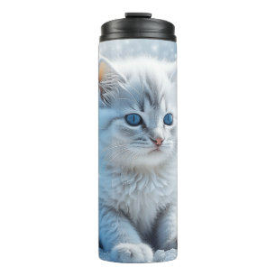 Bouteilles Isothermes Petit chaton blanc en neige