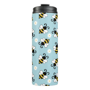 Bouteilles Isothermes Petites abeilles mignonnes et fleurs marguerites m