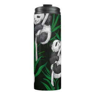 Bouteilles Isothermes Petits panda sur vert foncé