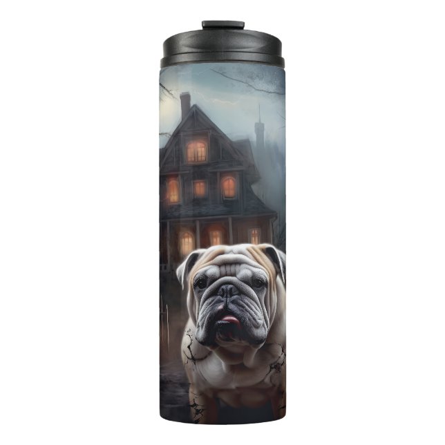 Bouteilles Isothermes Peur d'Halloween Bulldog (Devant)