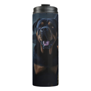 Bouteilles Isothermes Peur d'Halloween Rottweiler