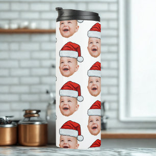 Bouteilles Isothermes Photo de visage de bébé personnalisé Noël du Père